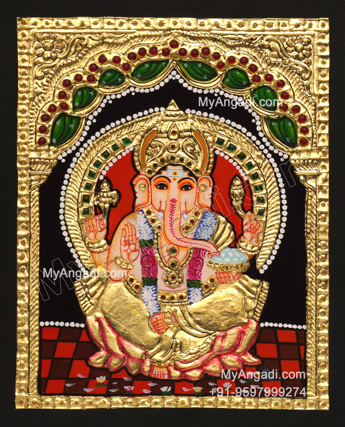 Ganapathi Tanjore Painting