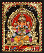Ganesha 3d Tanjore Painting