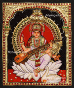 Saraswathi3D Tanjore Painting