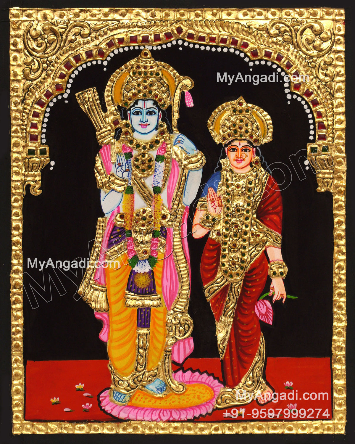 Ram Sita Tanjore Painting