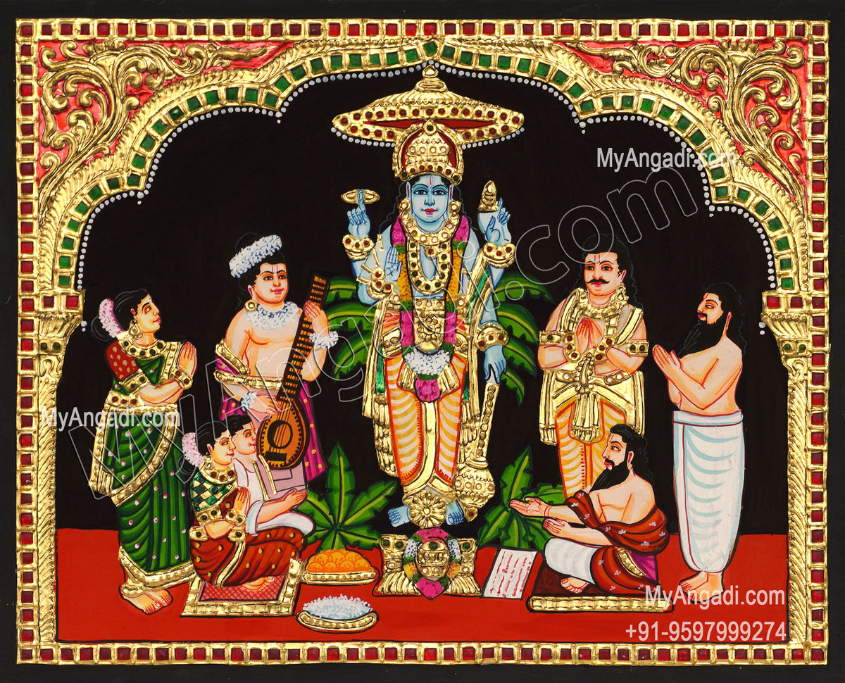 Sathyanarayana Swami Tanjore Painting