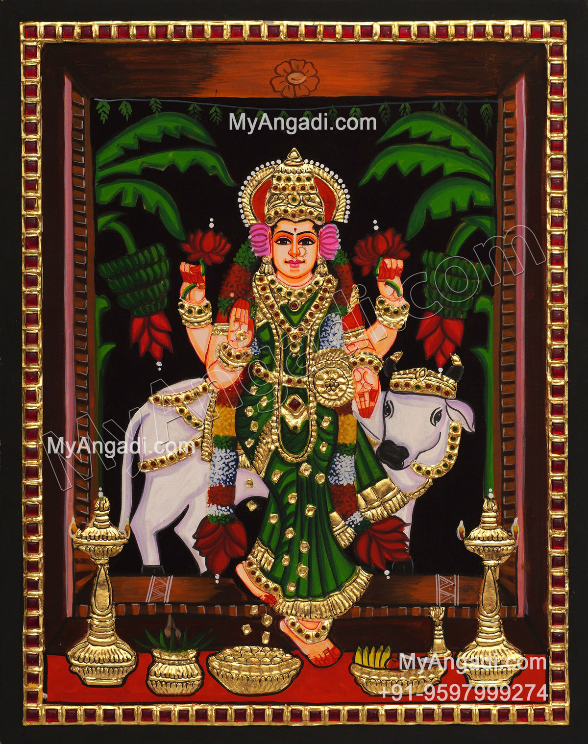Graha Lakshmi Tanjore Painting