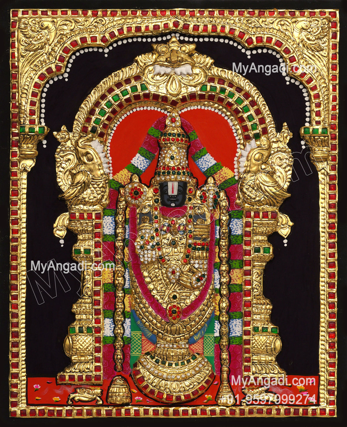 Balaji 3d Tanjore Painting
