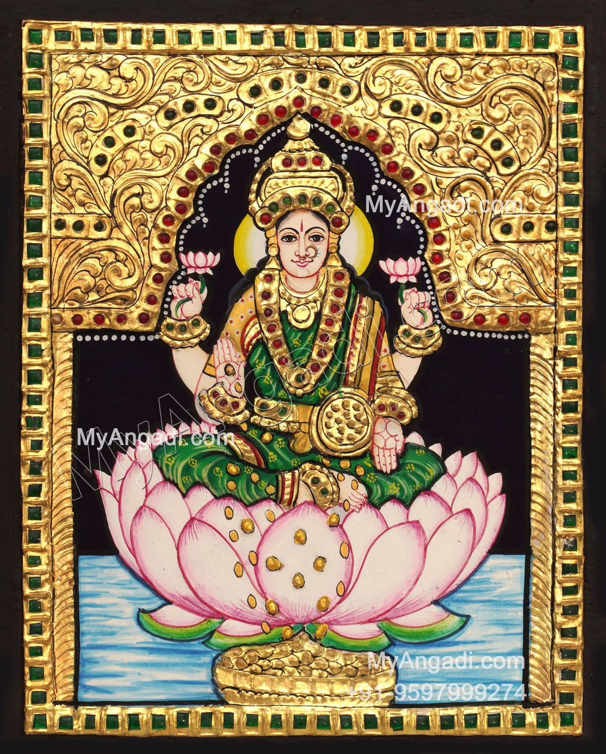 Dhana Lakshmi Ashtlakshmi Tanjore Painting