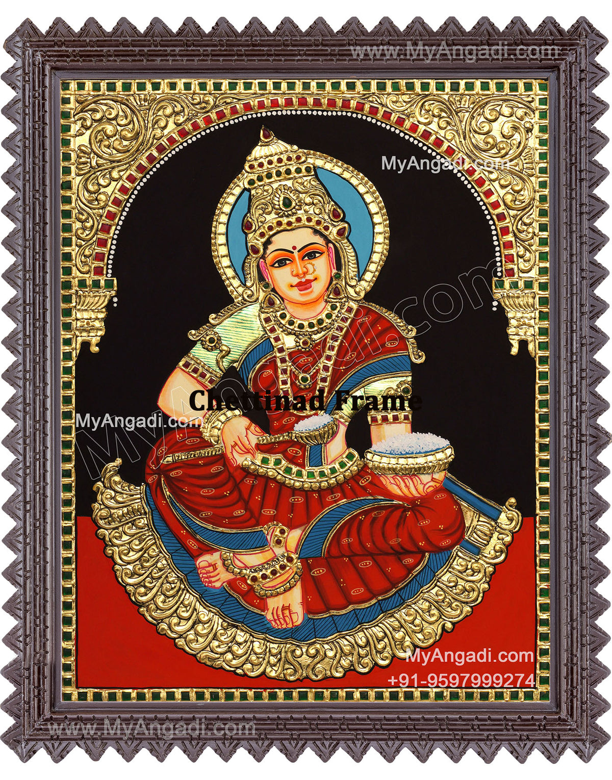 Annalakshmi Tanjore Painting
