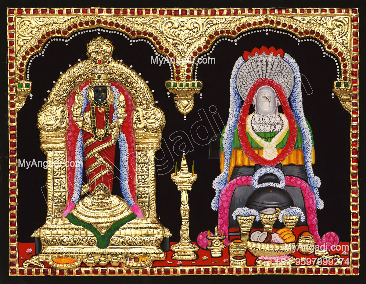 Vaitheeswaran Thaiyal Nayagi 2D Tanjore Painting