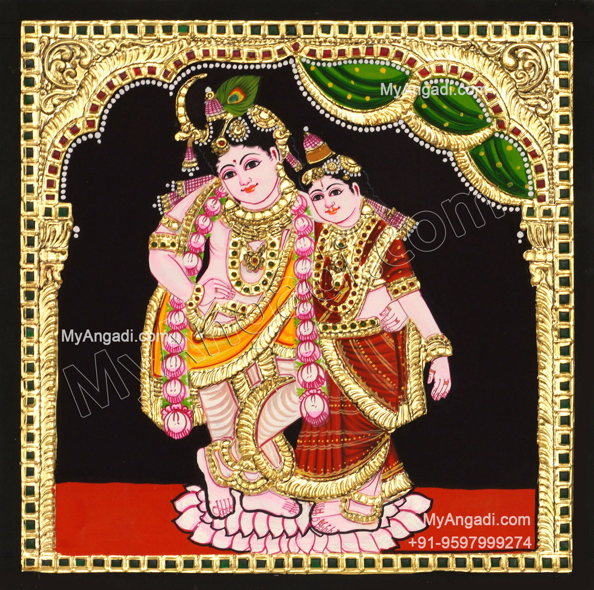 Radha Krishna Tanjore Paintings