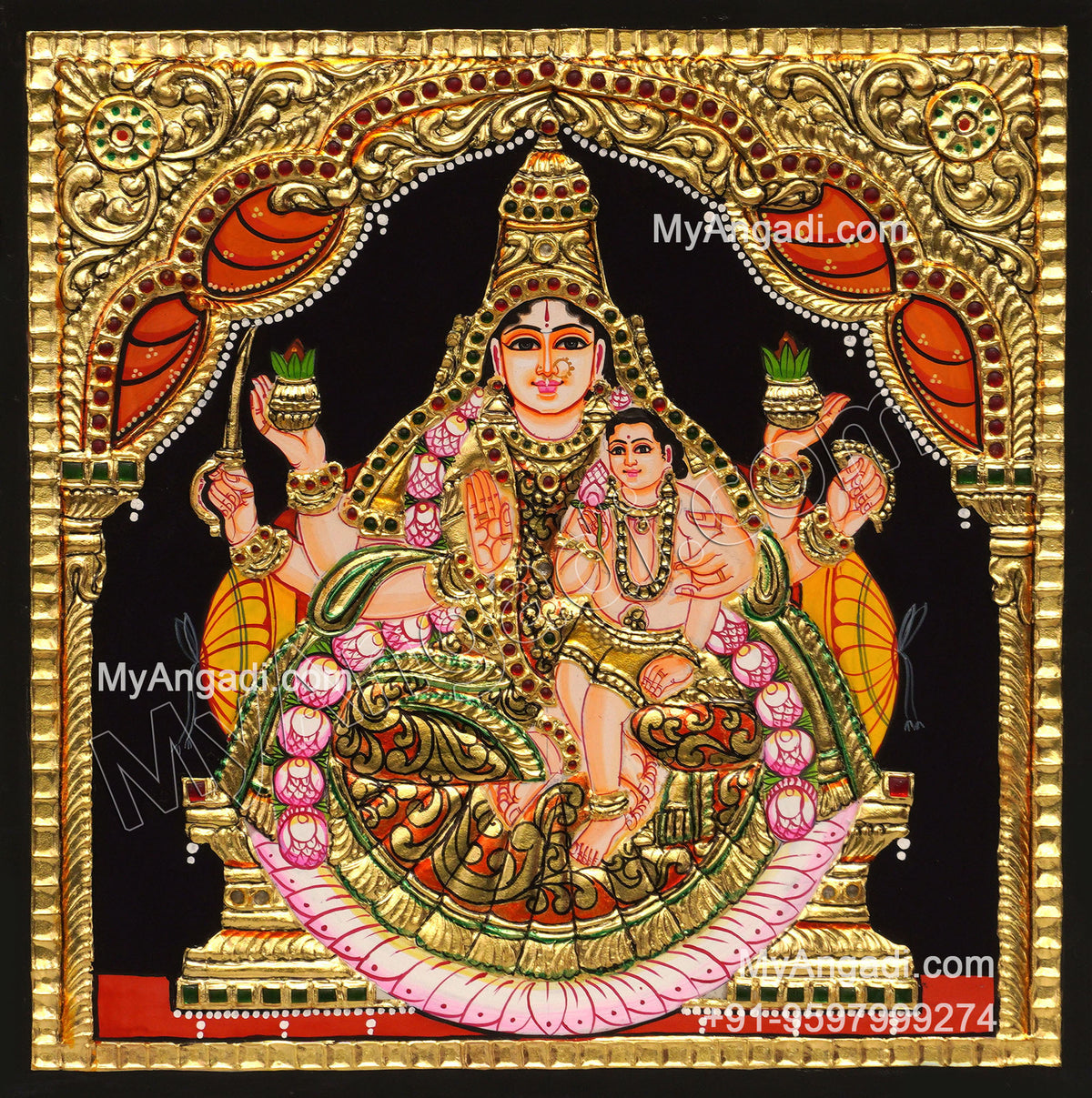 Ashta Lakshmi Tanjore Painting