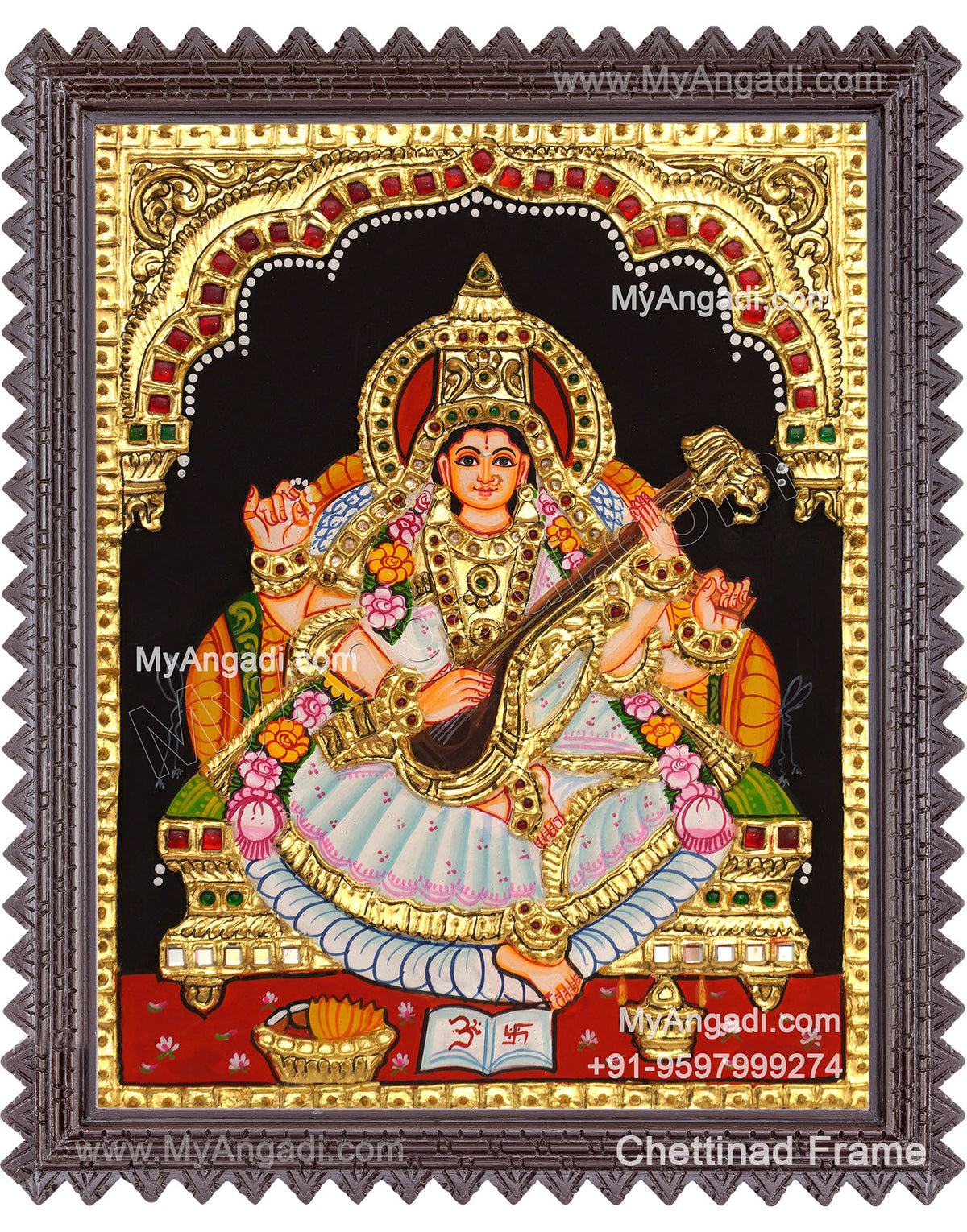 Saraswathi Tanjore Painting