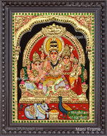 Shivan Family Tanjore Painting
