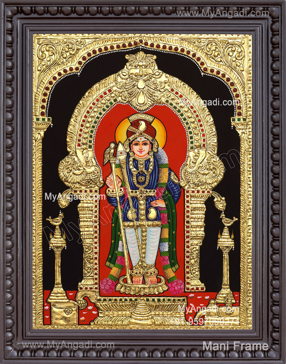 Raja Alangara Murugan Tanjore Painting