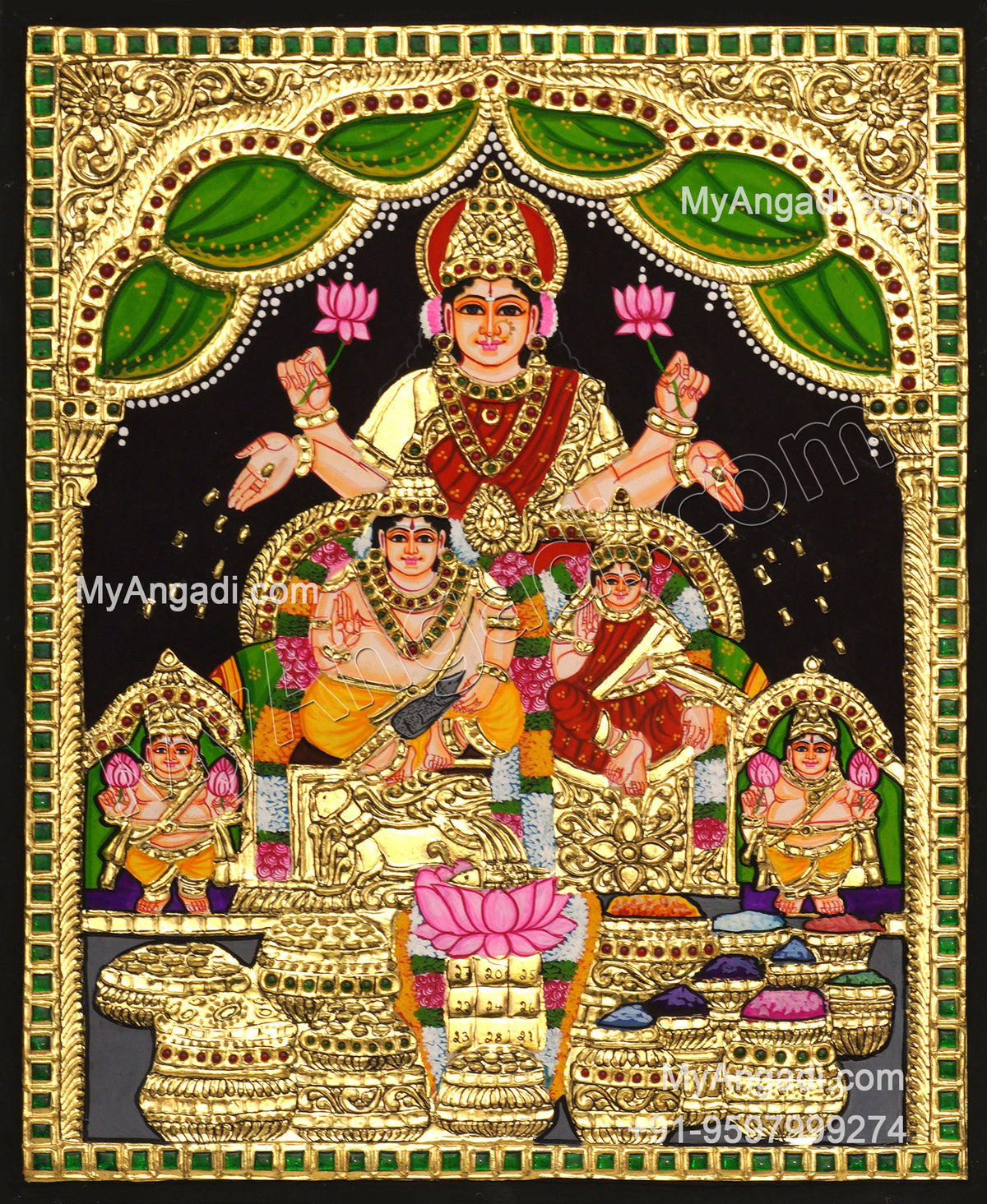 Kuber Lakshmi Tanjore Painting