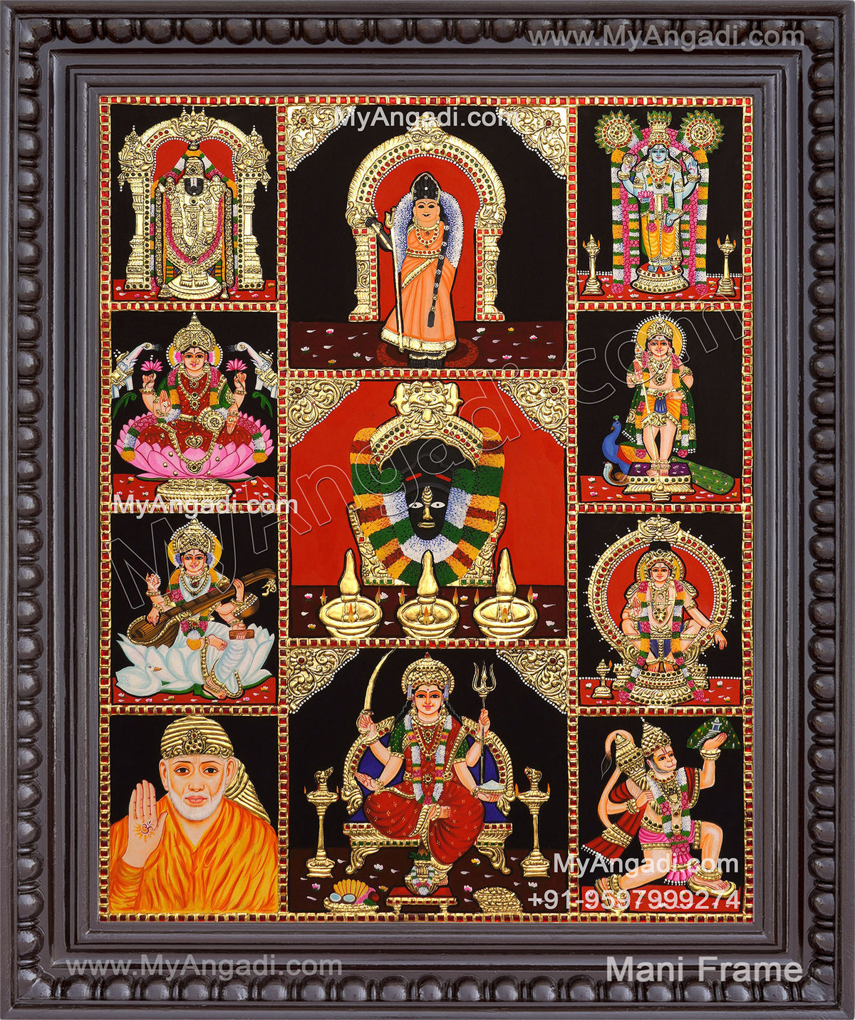 10 Panel Tanjore Painting