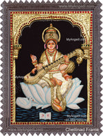 Embossed Saraswathi3D Tanjore Painting