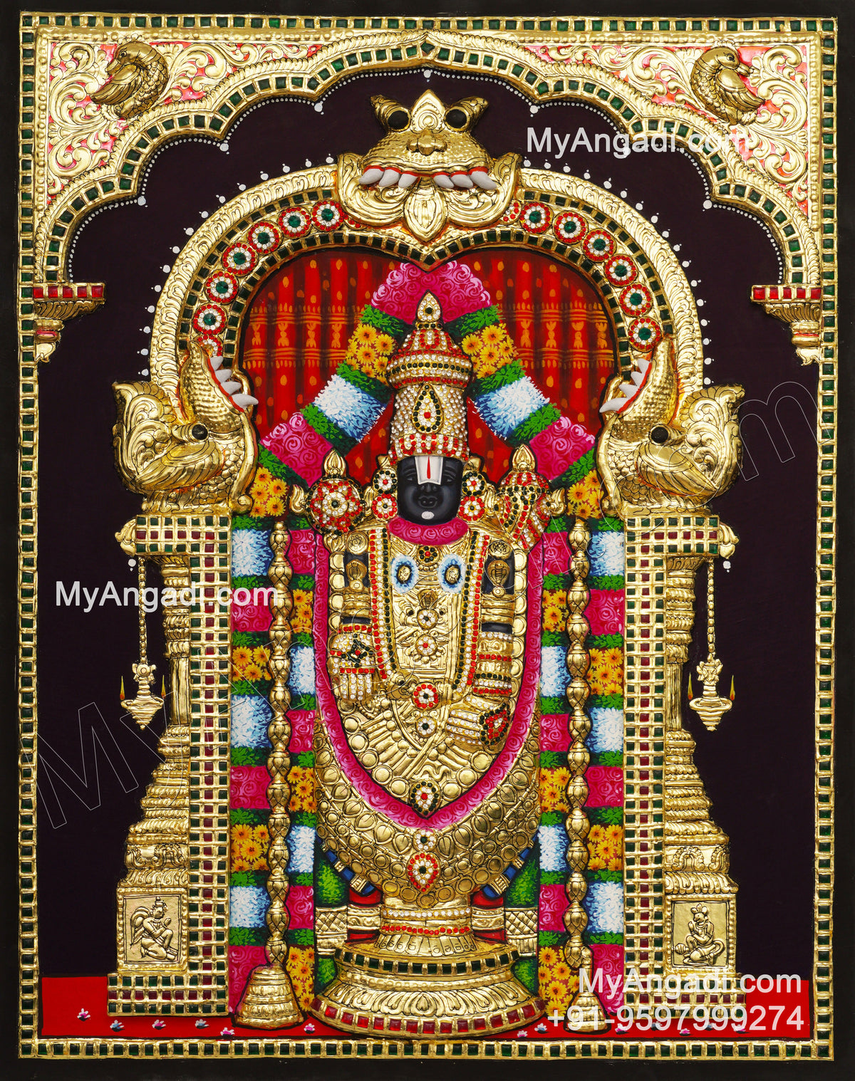 Balaji 3d Tanjore Painting