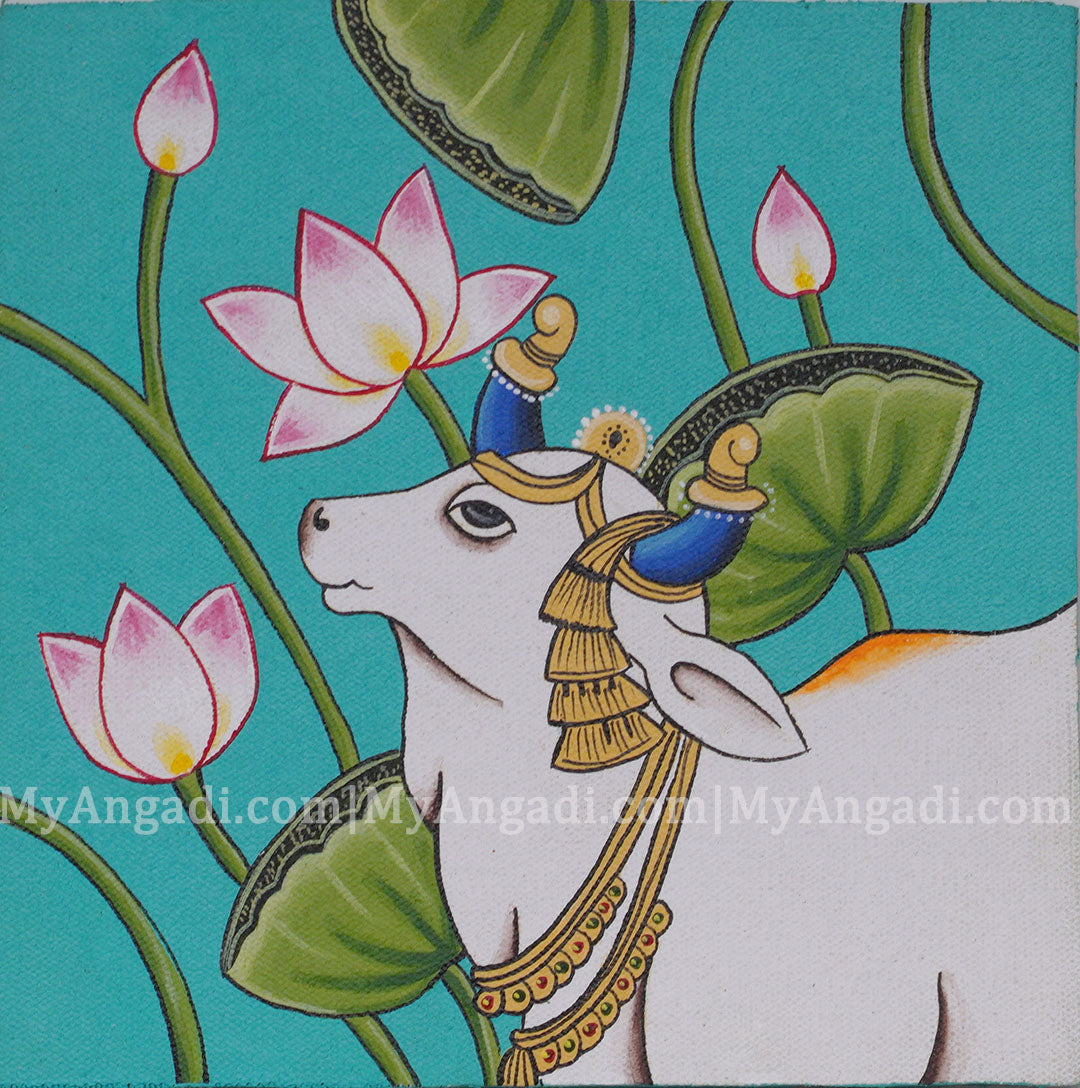 Pichwai Cow Canvas Painting
