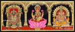 3 PanelLakshmi Ganesha Saraswathi Tanjore Painting