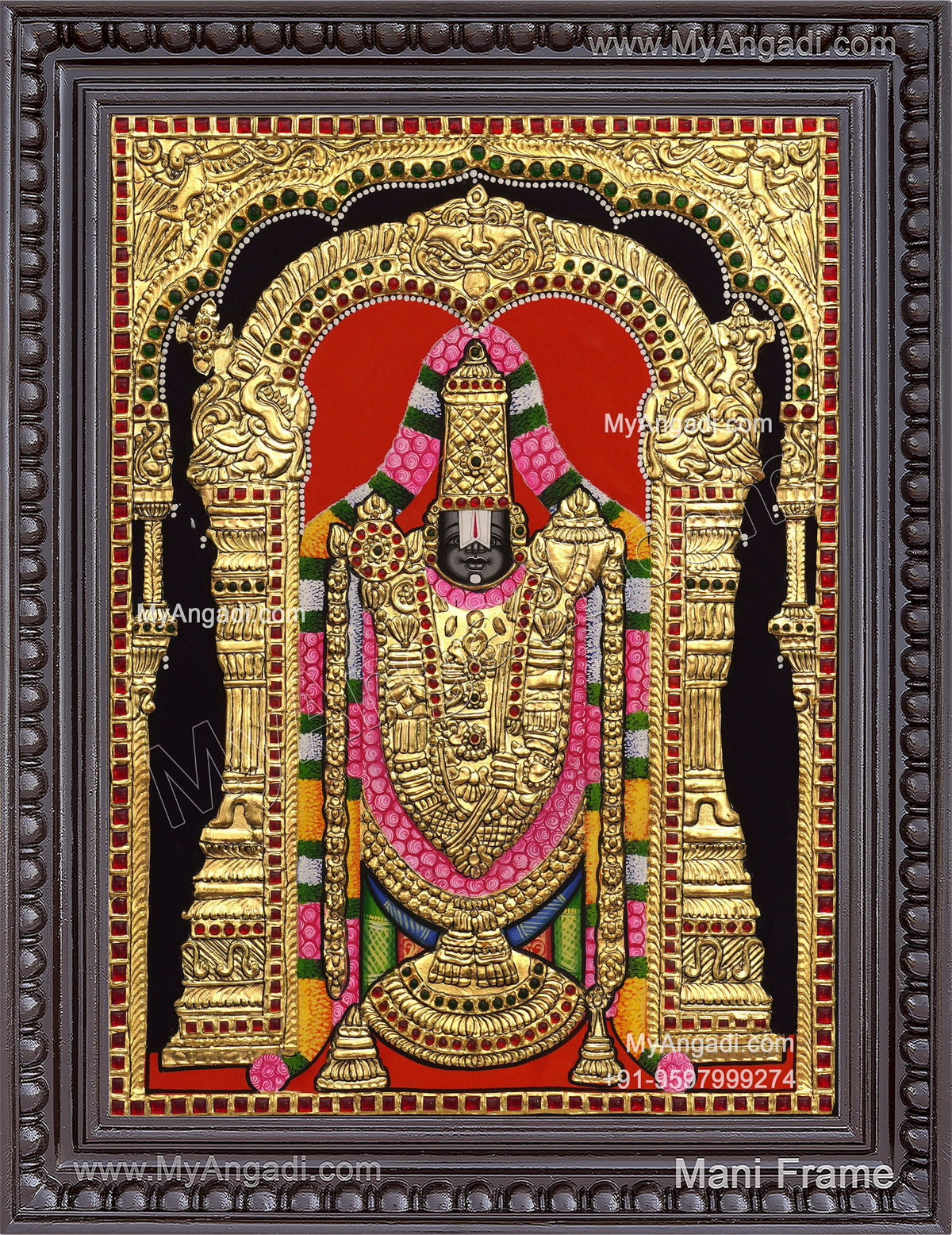 VenkateshwaraSwamy Tanjore Painting
