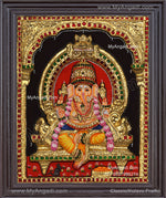 Ganesha 3d Tanjore Painting
