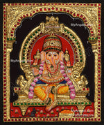 Ganesha 3d Tanjore Painting
