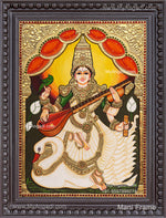 Saraswathi Devi Tanjore Painting