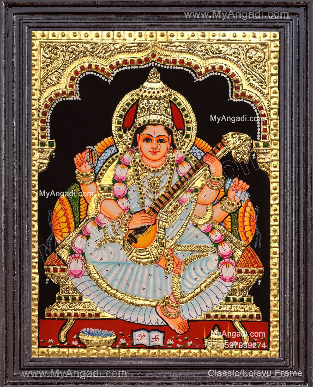Saraswathi Tanjore Painting