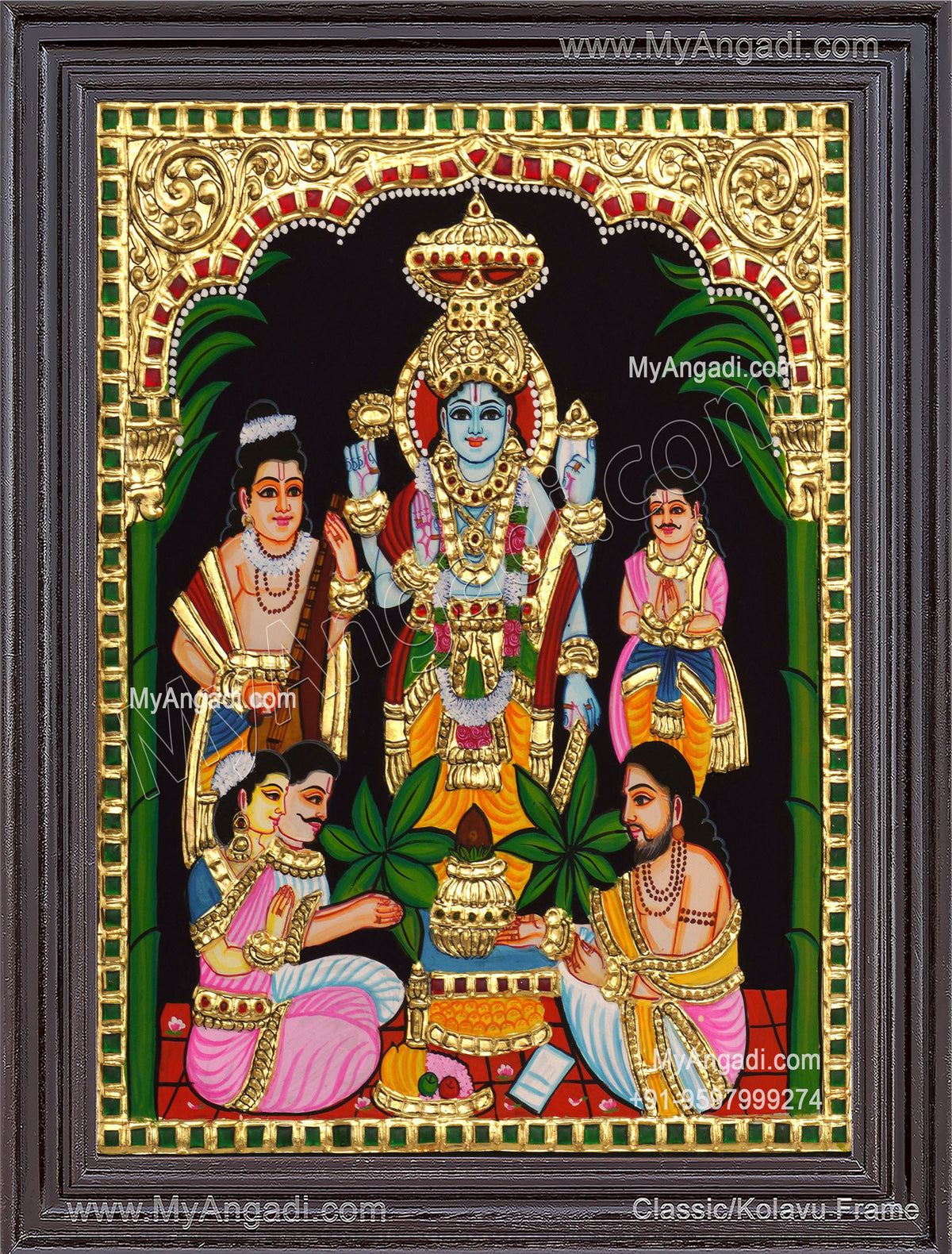 Sathya Narayana Swami Tanjore Painting