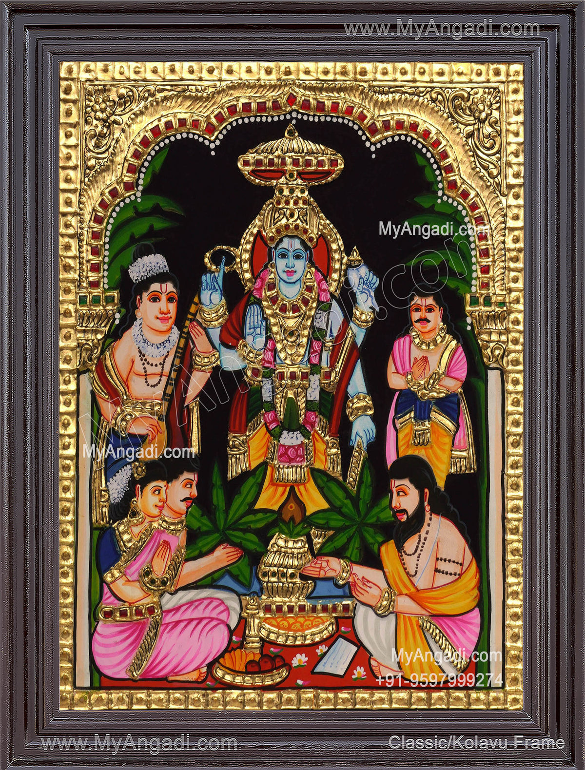 Sathya Narayana Swami Tanjore Painting