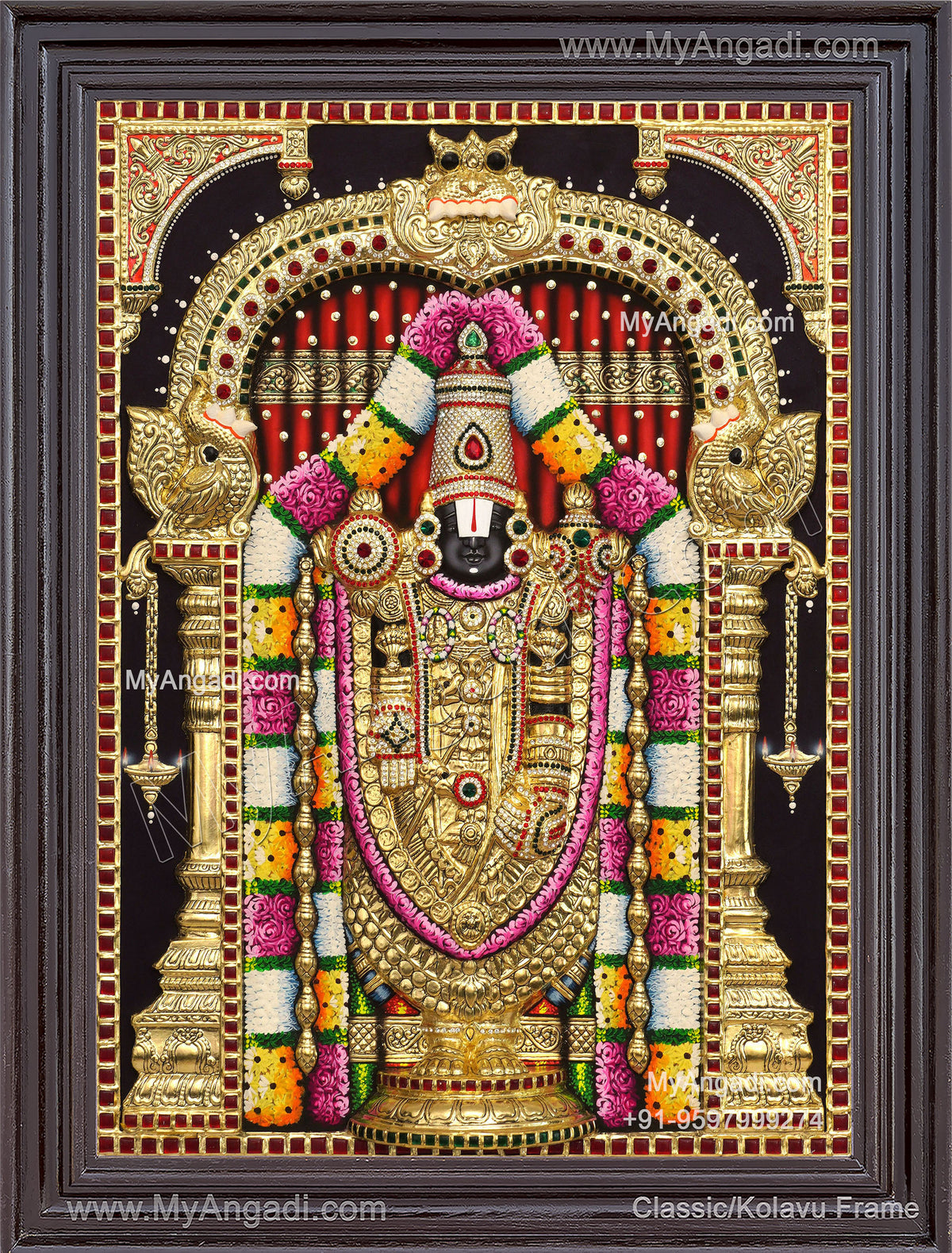 Balaji 3d Tanjore Painting