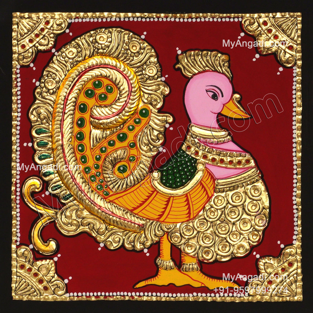 Peacock Tanjore Painting