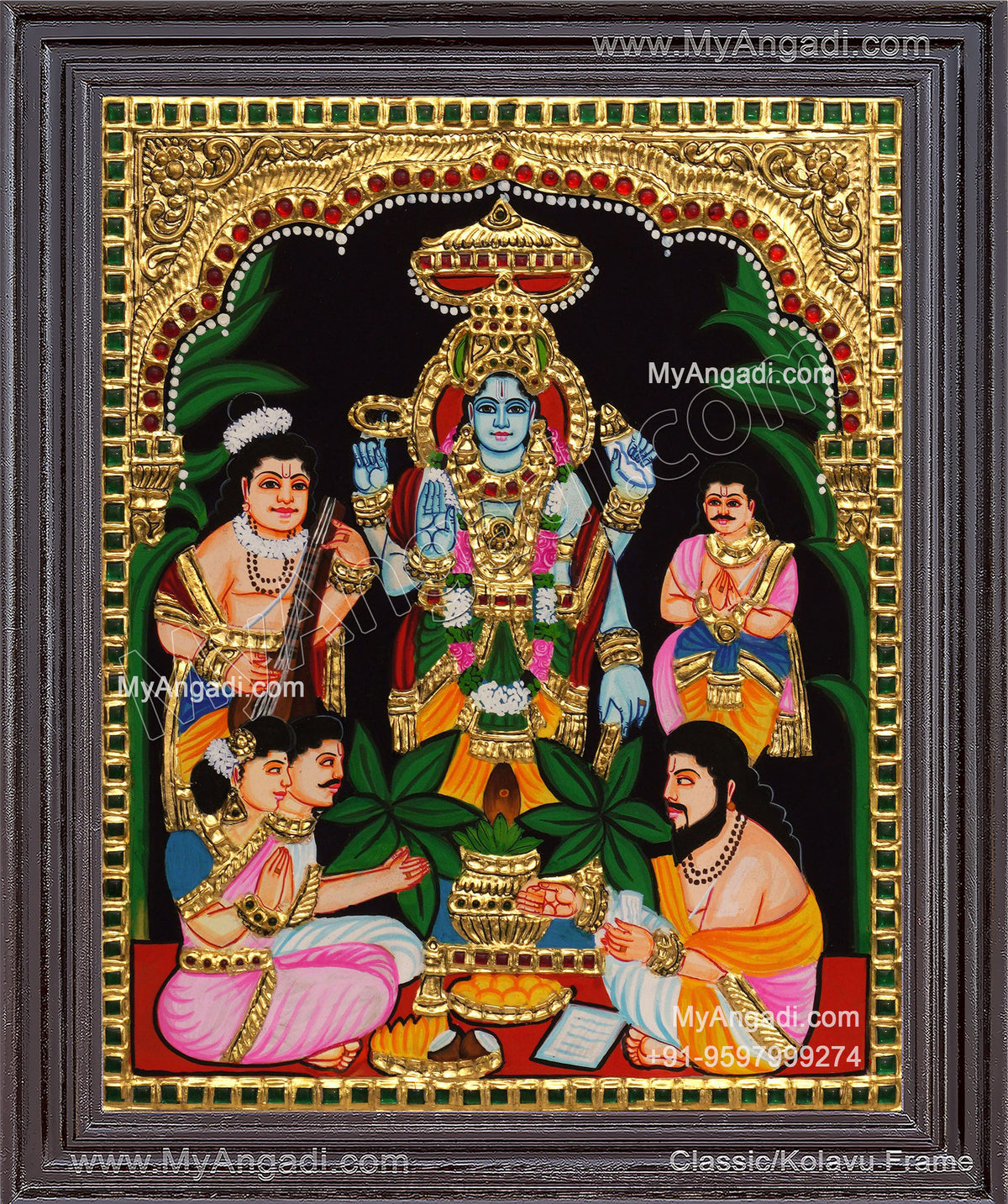 Sathya Narayana Swami Tanjore Painting