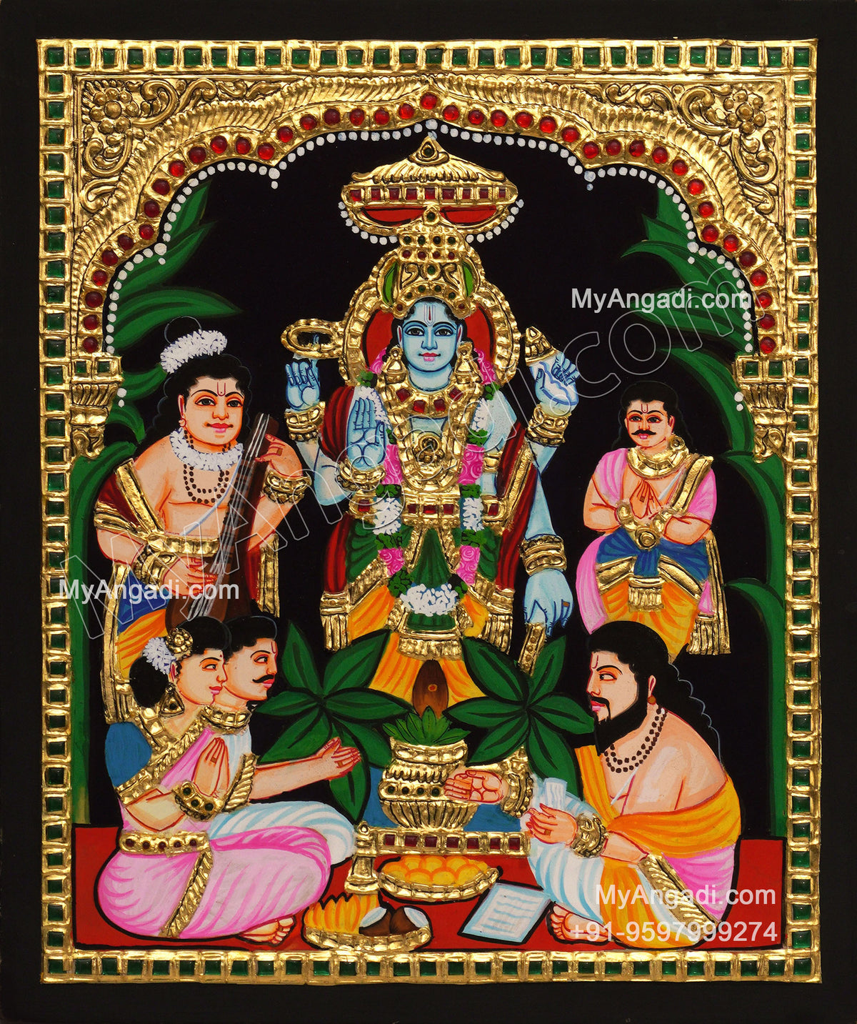 Sathya Narayana Swami Tanjore Painting