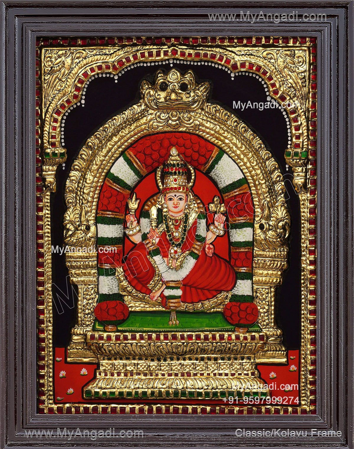 Kuladeivam 3D Tanjore Painting
