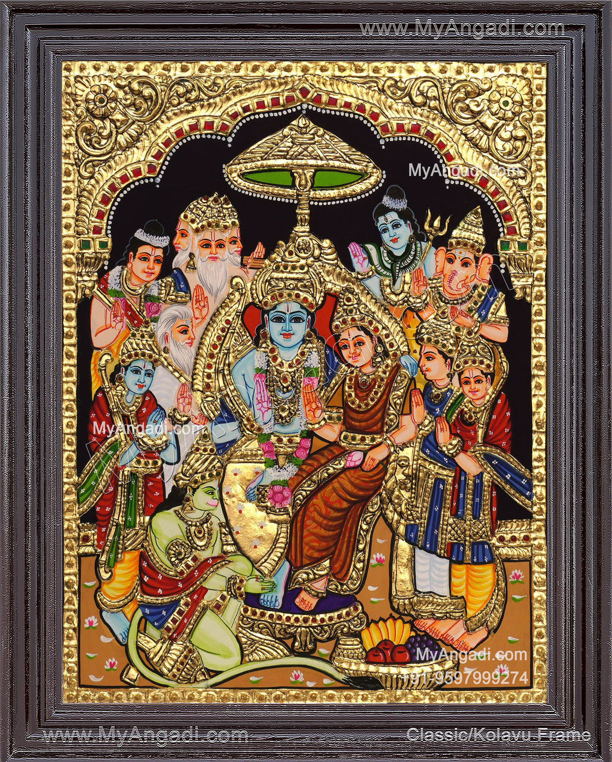 Ramar Pattabhisekam Tanjore Painting