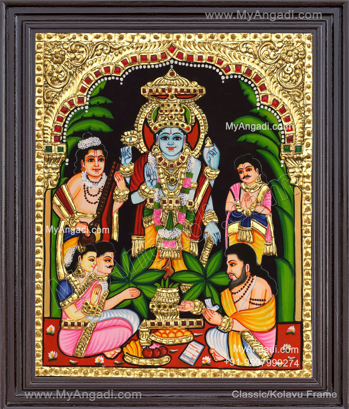 Sathya Narayana Swami Tanjore Painting