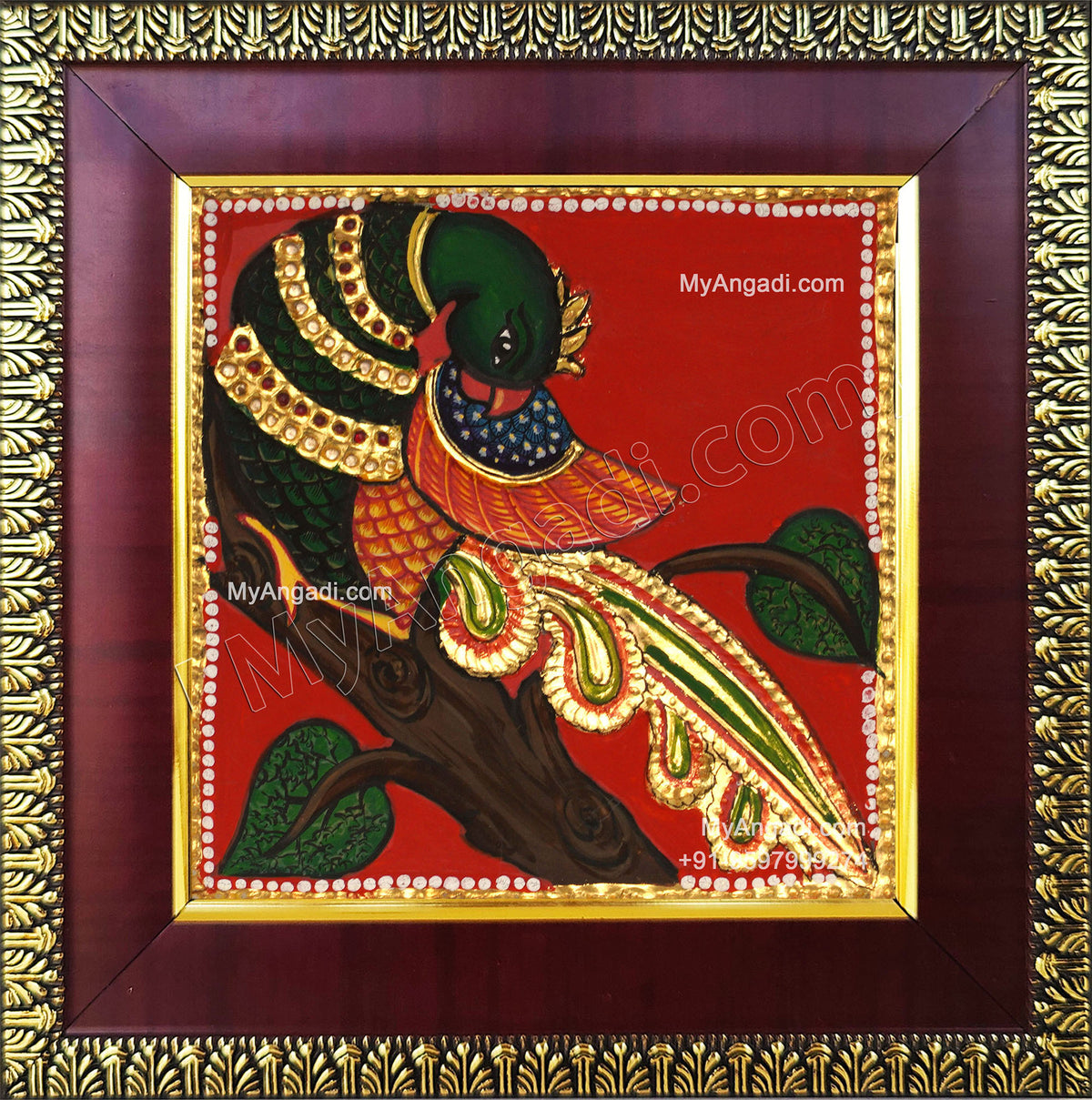 Peacock Tanjore Painting