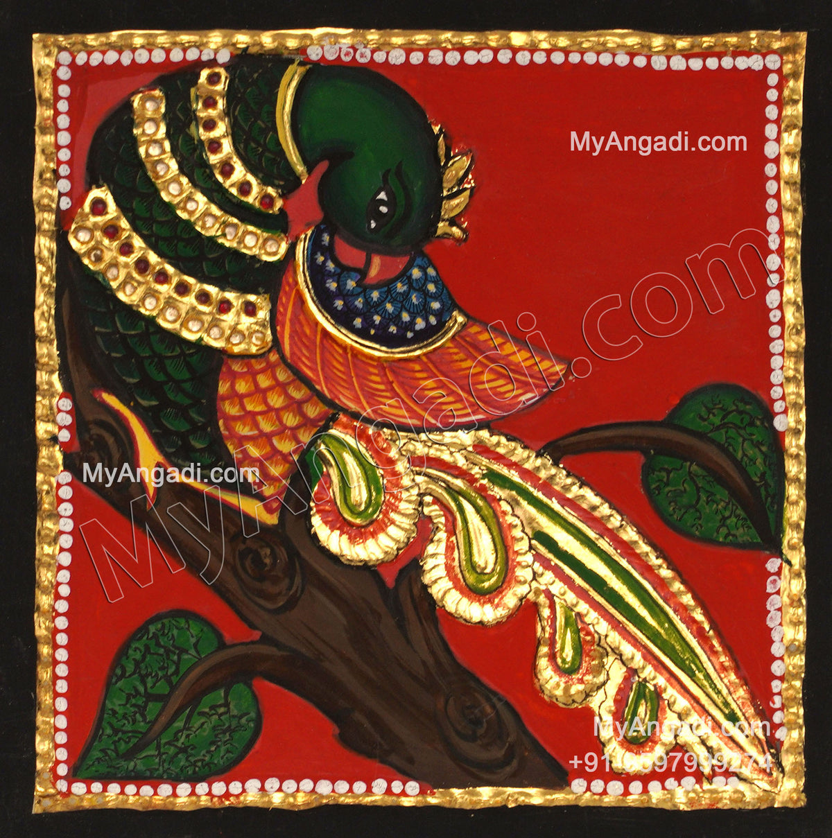 Peacock Tanjore Painting