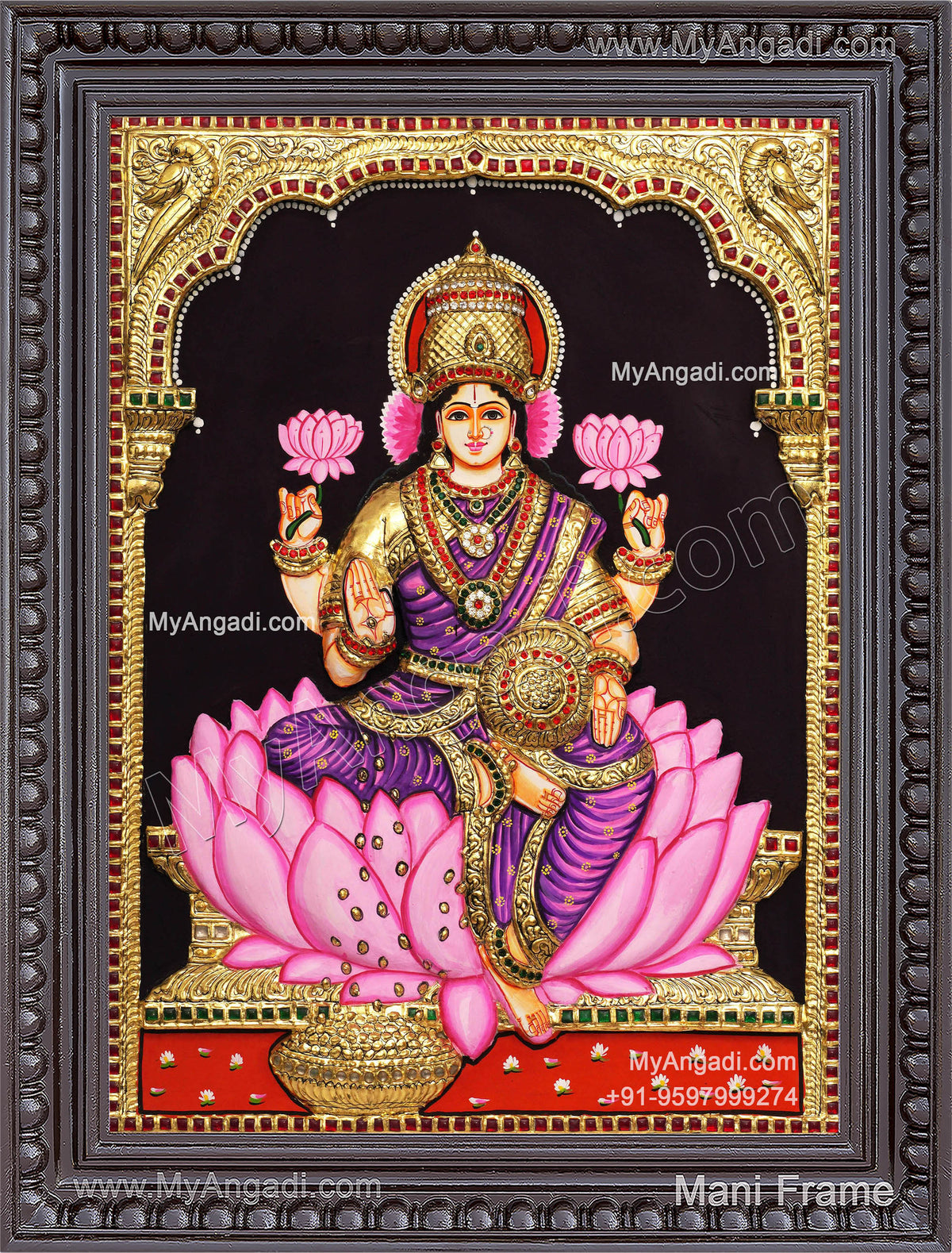 Mahalakshmi 3D Tanjore Painting