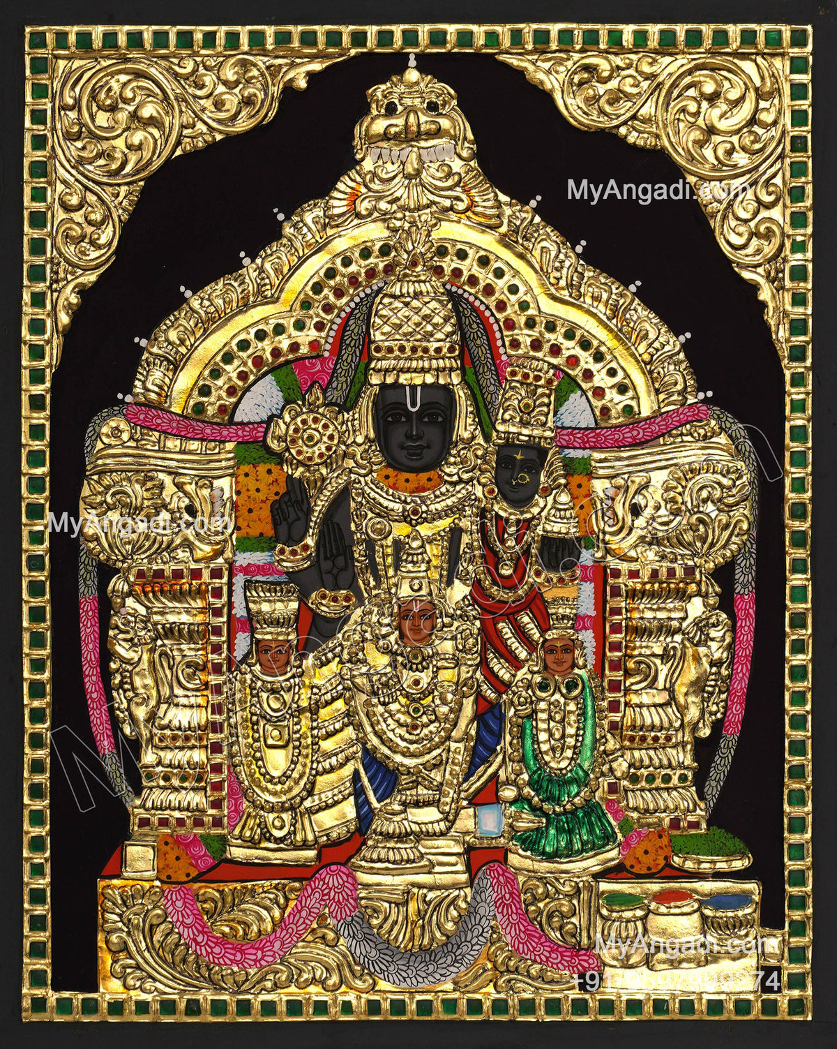 Parthasarathy Perumal Tanjore Painting