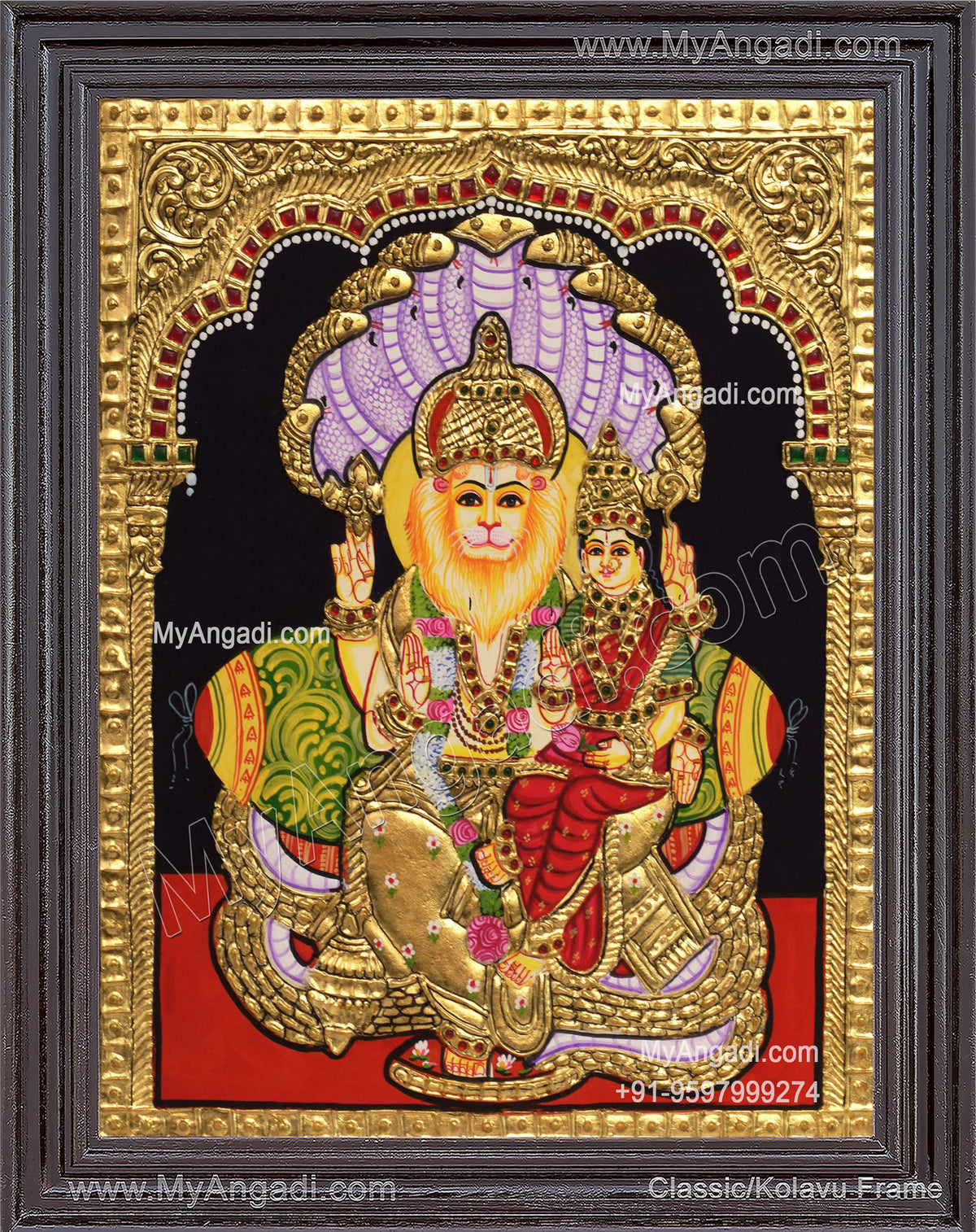Lakshmi Narasimmar Tanjore Painting