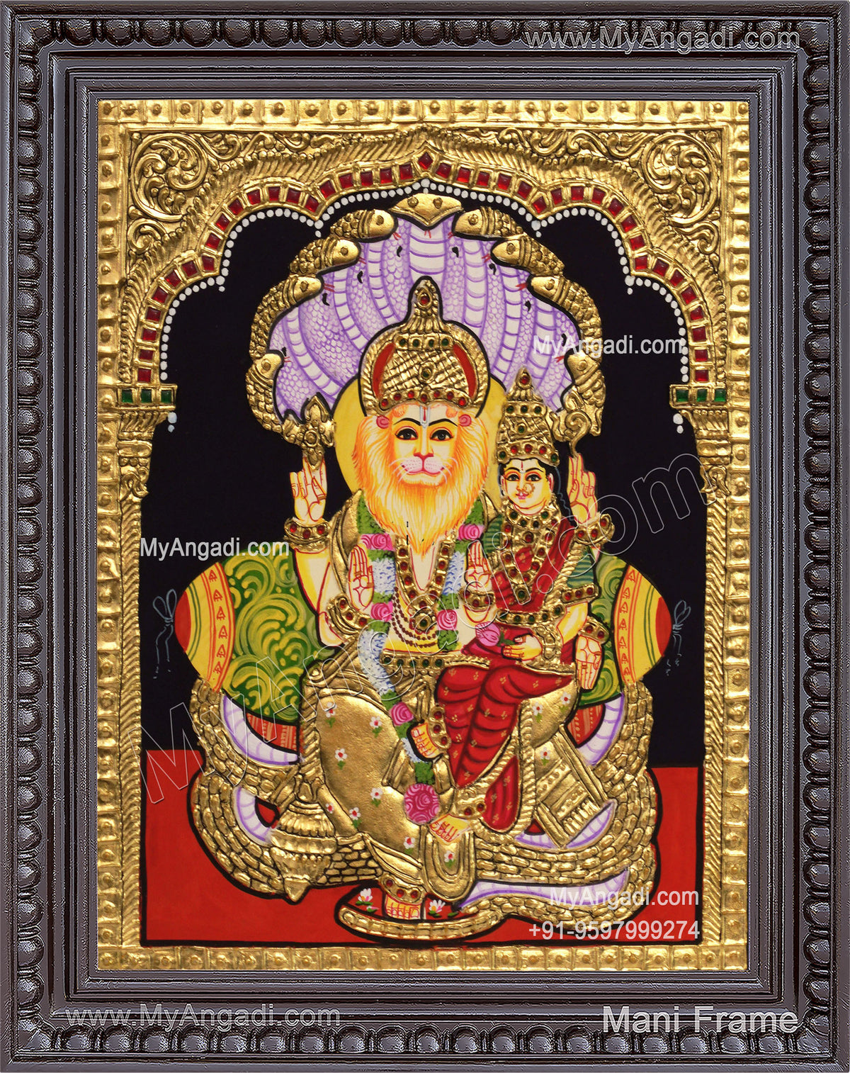Lakshmi Narasimmar Tanjore Painting