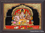 2D Shiva Family Tanjore Painting