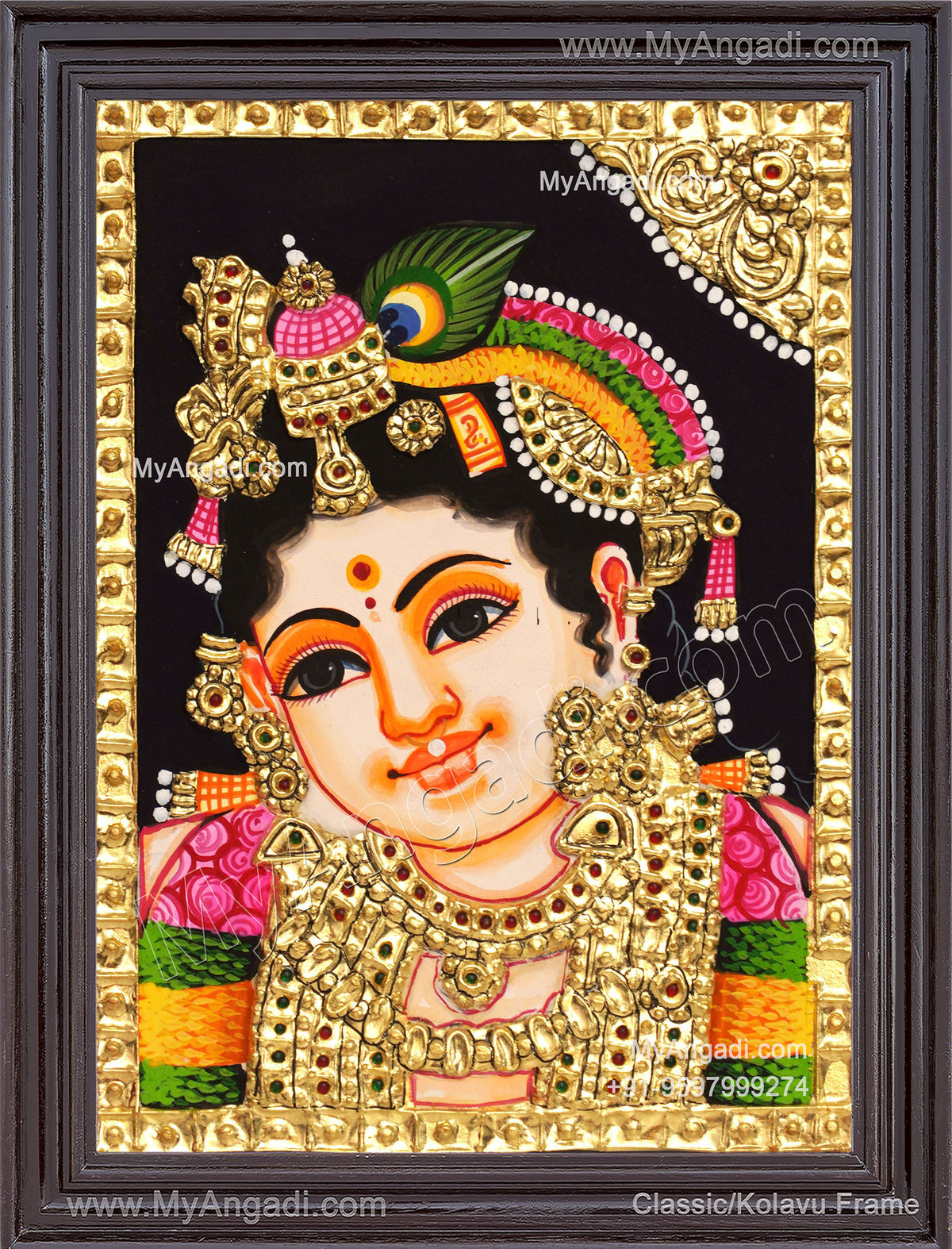 Krishna Face Tanjore Paintings