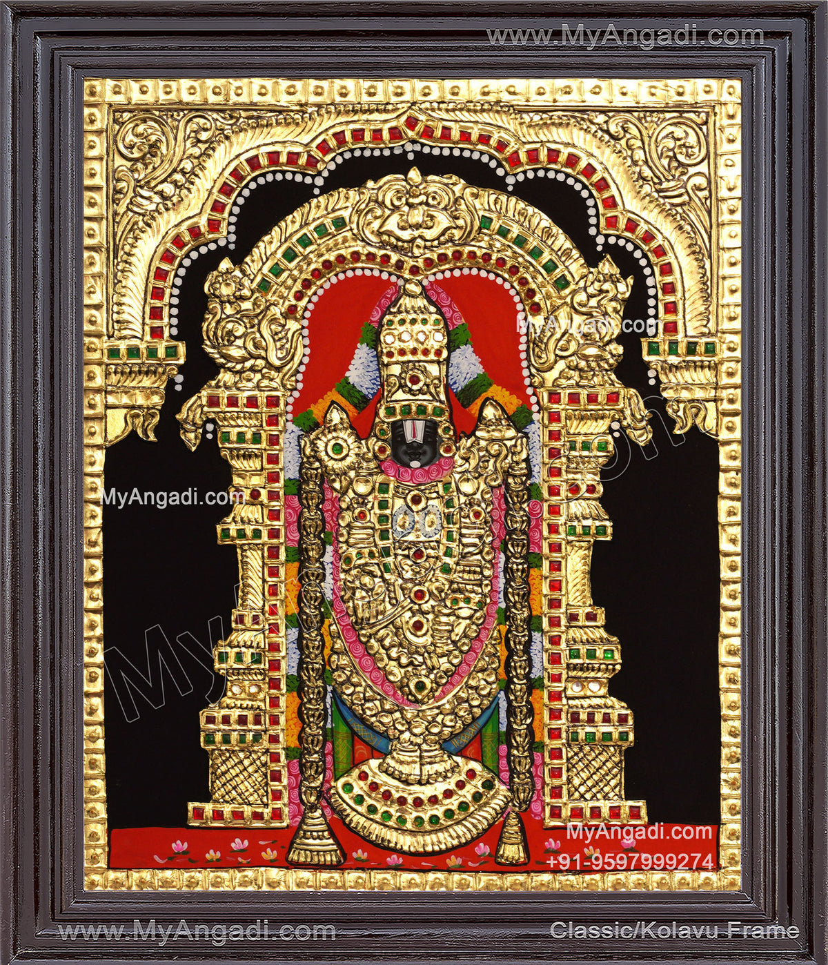 VenkateshwaraSwamy Tanjore Painting