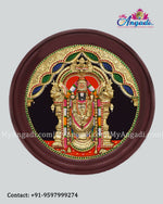 3D Balaji Round Tanjore Painting