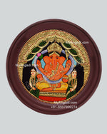Siddhi Vinayagar Round Tanjore Painting