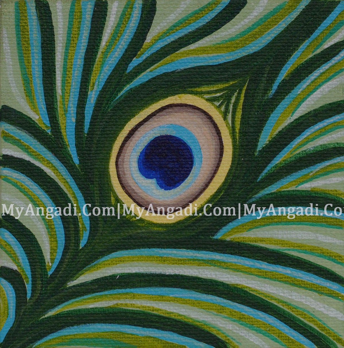 Peacock Feather Canvas Painting