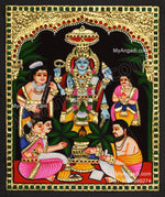 Sathyanarayana Swami Tanjore Painting