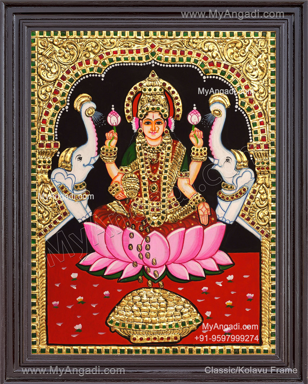 Gajalakshmi Tanjore Painting