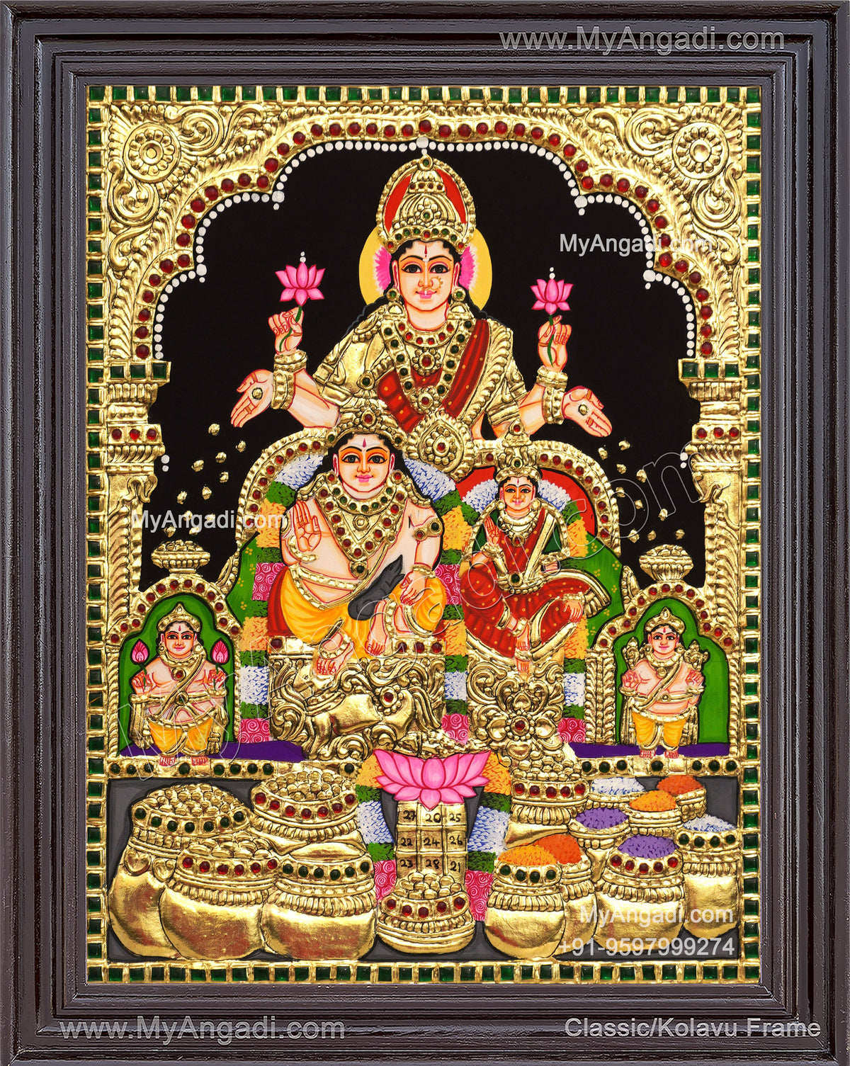 Kubera Lakshmi Tanjore Painting